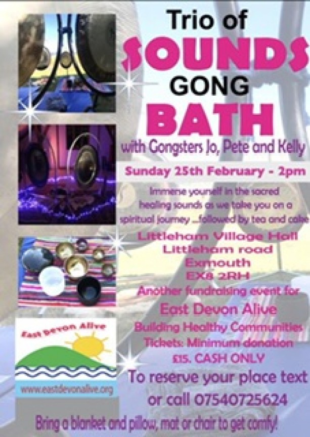 East Devon Alive Trio of Sound Sound Gong Bath